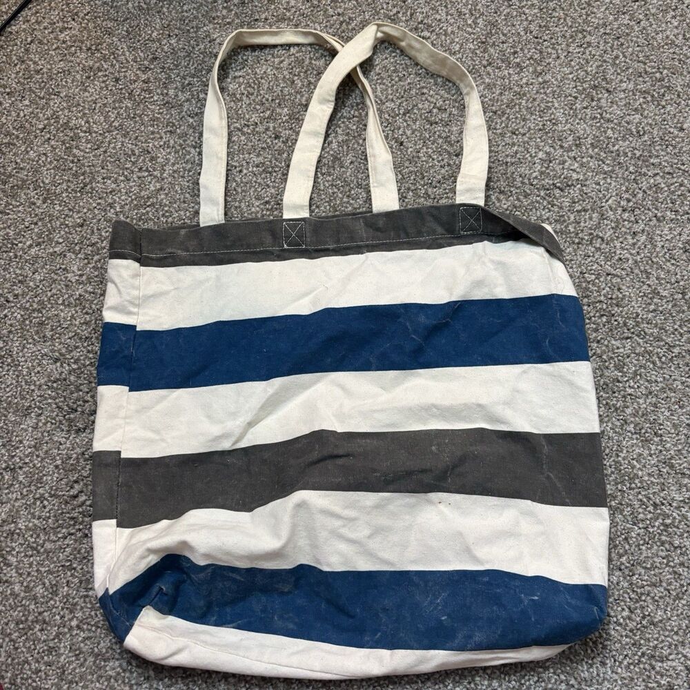 2Pc Tote Bag Bundle Pink Mesh Bag + Striped Canvas Tote Beach Carry